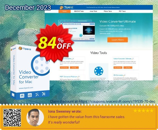 Get 84% OFF Tipard YouTube Video Converter for Mac offering sales