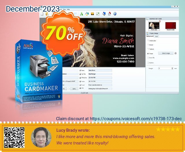 Business Card Maker Personal Edition luar biasa penawaran promosi Screenshot