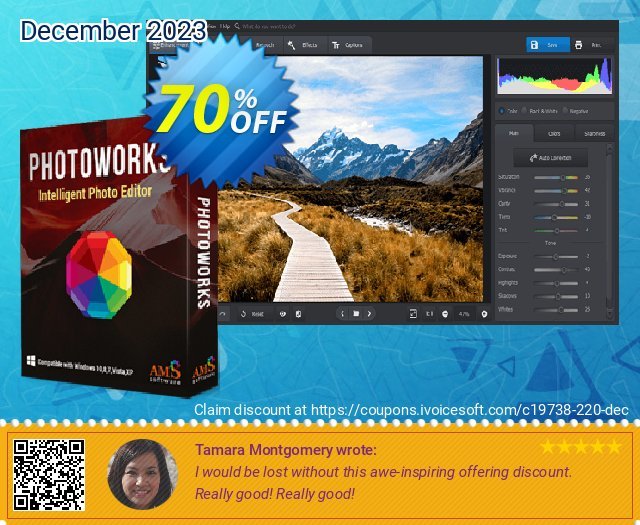 PhotoWorks discount 70% OFF, 2022 Happy New Year offering sales. 70% OFF PhotoWorks, verified