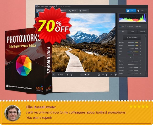 PhotoWorks PRO discount 70% OFF, 2024 Easter Day discounts. 70% OFF PhotoWorks PRO, verified