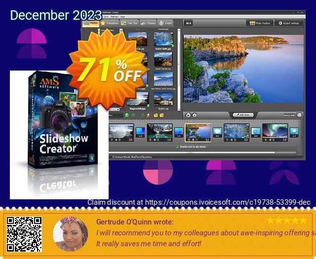 Photo Slideshow Creator Standard beeindruckend Förderung Bildschirmfoto