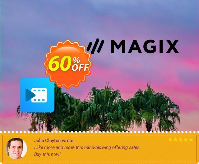 MAGIX Movie Studio 2023 discount 60% OFF, 2023 Plastic Bag Free Day offering sales. 20% OFF MAGIX Movie Studio 2023, verified