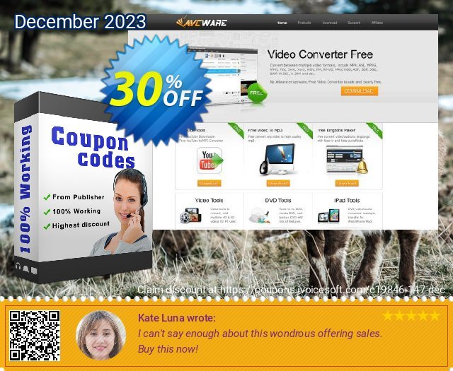 AVCWare DVD Copy 2 discount 30% OFF, 2022 New Year's Weekend sales. AVCWare coupon (19846)