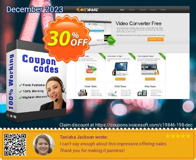 AVCWare Video Joiner 2 discount 30% OFF, 2022 New Year offering sales. AVCWare coupon (19846)