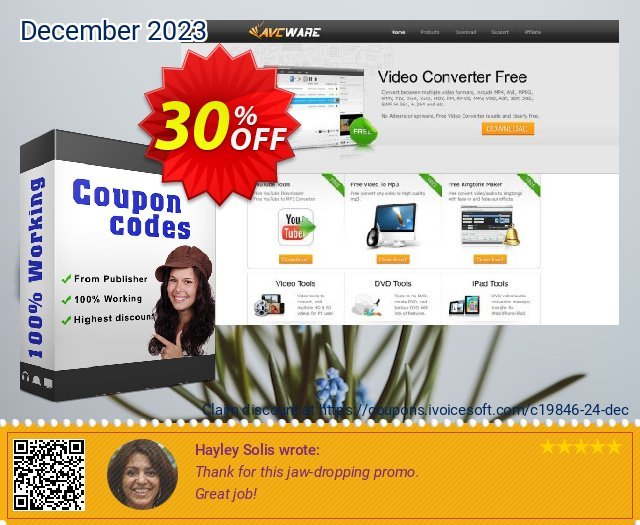 AVCWare FLV Video Converter 6 discount 30% OFF, 2024 Spring sales. AVCWare coupon (19846)