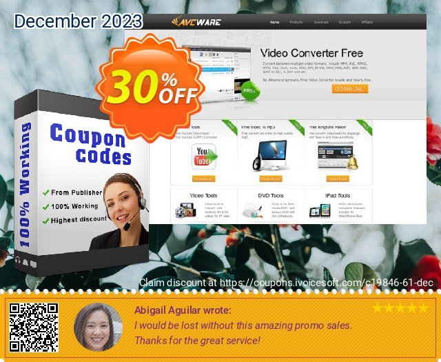 AVCWare PSP Video Converter 6 discount 30% OFF, 2024 Working Day sales. AVCWare coupon (19846)
