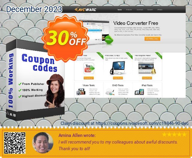 AVCWare Video to Audio Converter 6 discount 30% OFF, 2024 World Heritage Day offering sales. AVCWare coupon (19846)