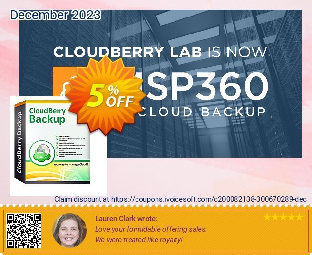 CloudBerry Backup for Mac discount 5% OFF, 2024 Spring offering deals. Coupon code CloudBerry Backup for Mac NR