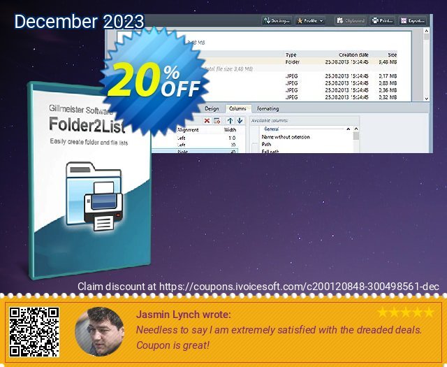 Folder2List  (5-User License) discount 20% OFF, 2024 April Fools' Day offering sales. Coupon code Folder2List - 5-User License