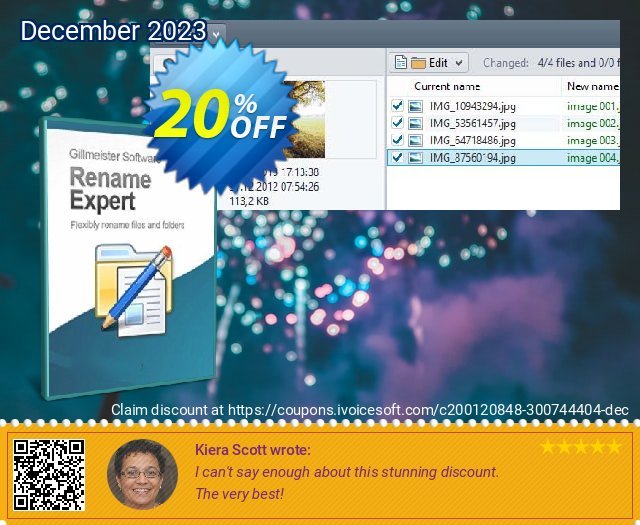 Rename Expert - 25-User License wunderbar Außendienst-Promotions Bildschirmfoto