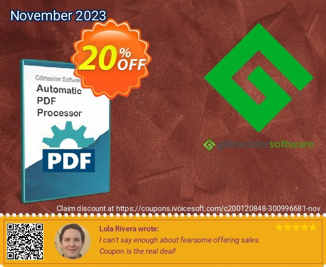 Automatic PDF Processor (1-year license) discount 20% OFF, 2024 Mother Day offering sales. Coupon code Automatic PDF Processor (1-year license)