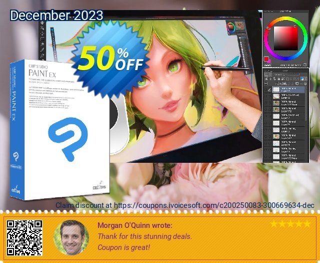 Clip Studio Paint EX (中文) discount 50% OFF, 2022 Daylight Saving offering sales. 50% OFF Clip Studio Paint EX (中文), verified