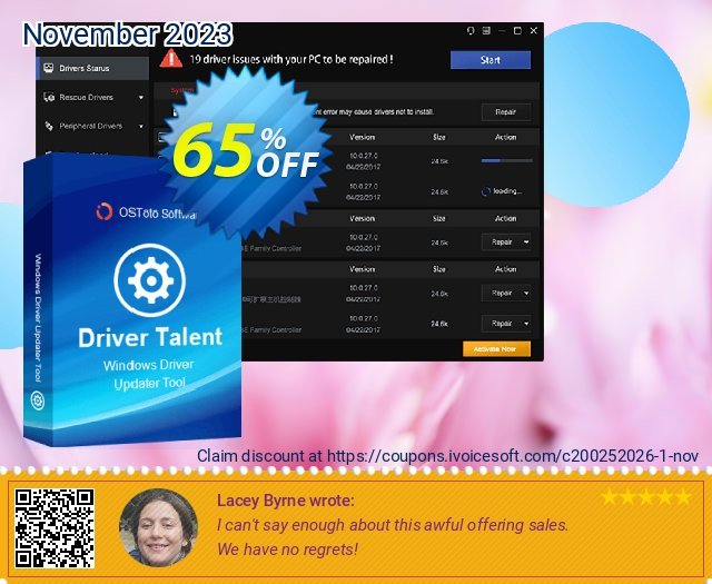 Driver Talent Pro exklusiv Verkaufsförderung Bildschirmfoto