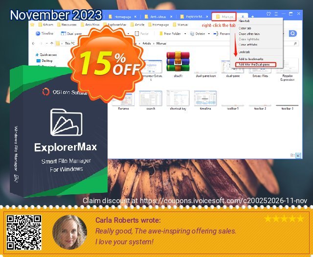 ExplorerMax Lifetime discount 15% OFF, 2022 New Year offer. 15% OFF ExplorerMax (Lifetime for 1 PC), verified