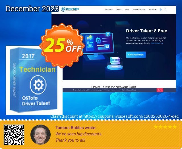 Driver Talent Technician for 50 PCs erstaunlich Beförderung Bildschirmfoto