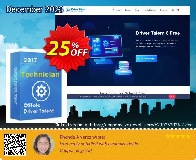 Get 25% OFF Driver Talent Technician for 500 PCs offering sales