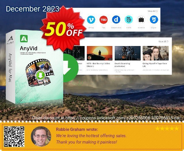 AnyVid for Mac Monthly khas penawaran sales Screenshot