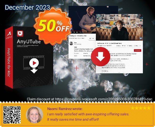 AnyUTube for Mac Monthly discount 50% OFF, 2024 Mother's Day discount. Coupon code AnyUTube Mac Monthly
