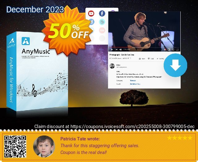 AnyMusic Lifetime 令人敬畏的 产品销售 软件截图