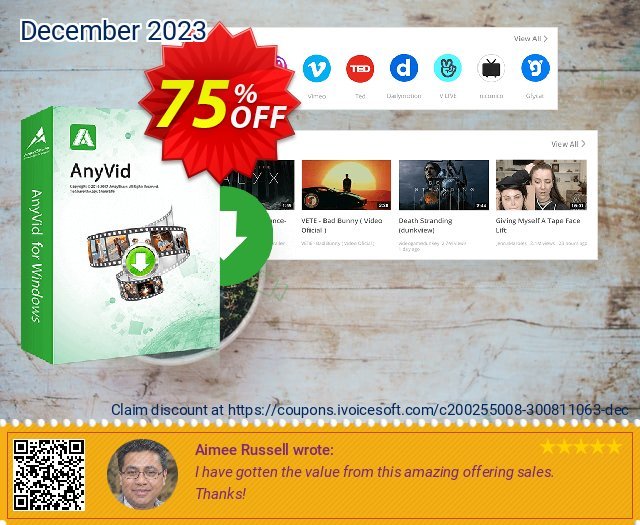 AnyVid Lifetime (10 PCs)  놀라운   가격을 제시하다  스크린 샷