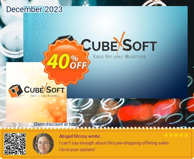 CubexSoft PST to PDF - Personal License Special Offer discount 40% OFF, 2024 Mother Day offering sales. Coupon code CubexSoft PST to PDF - Personal License Special Offer