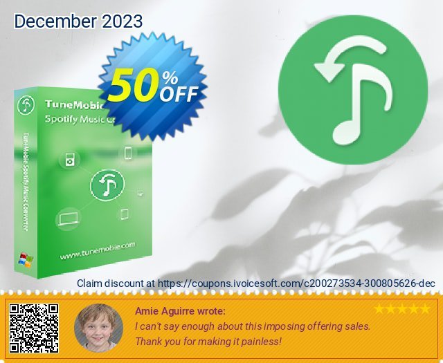 TuneMobie Spotify Music Converter (Family License) discount 50% OFF, 2023 April Fools' Day offering sales. Coupon code TuneMobie Spotify Music Converter (Family License)