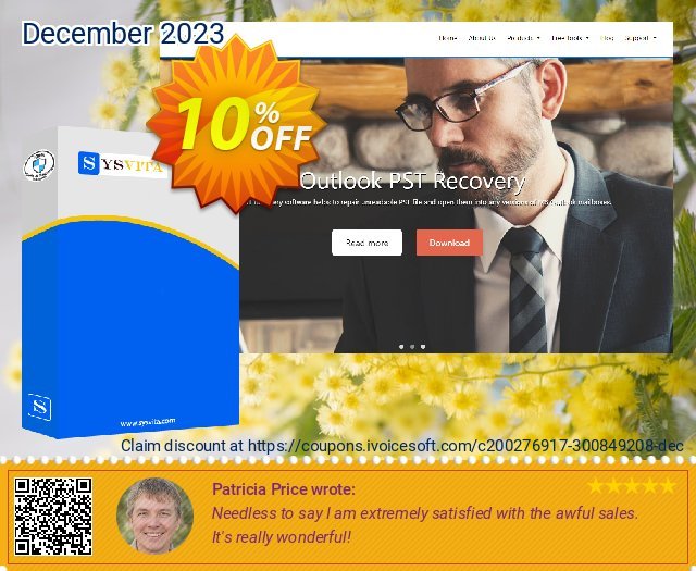 SysVita Outlook PST Recovery : Corporate License discount 10% OFF, 2024 Resurrection Sunday offering sales. Promotion code SysVita Outlook PST Recovery : Corporate License