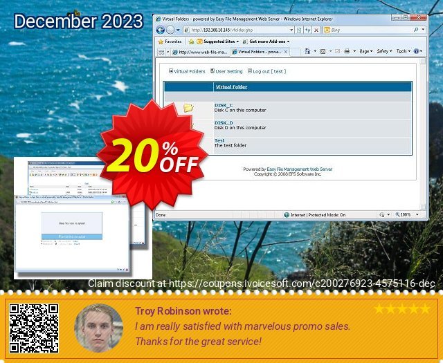 Easy File Management Web Server (Unlimited users license) marvelous deals Screenshot