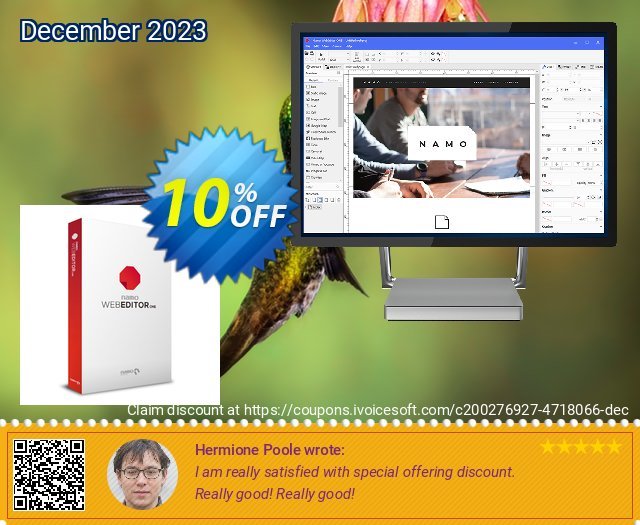 Namo WebEditor ONE PRO discount 10% OFF, 2024 Working Day offering sales. Namo WebEditor ONE PRO - annual subscription (Support only MAC) Formidable offer code 2024