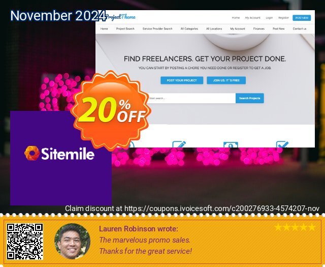 SiteMile WordPress Project Theme discount 20% OFF, 2024 Easter Day sales. WordPress Project Theme Awesome offer code 2024