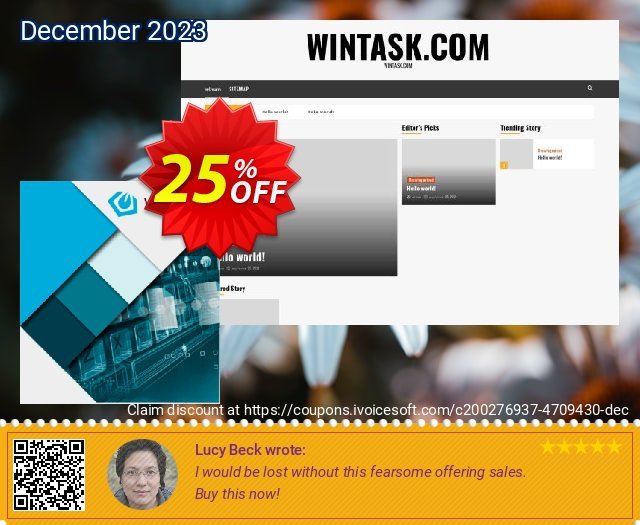 WinTask Pro Upgrade wunderschön Förderung Bildschirmfoto