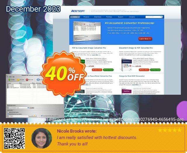 Aostsoft PDF to Excel Converter discount 40% OFF, 2024 World Heritage Day offering sales. Aostsoft PDF to Excel Converter Amazing promo code 2024