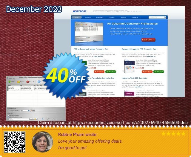 Aostsoft PDF to Office Document Converter besten Verkaufsförderung Bildschirmfoto