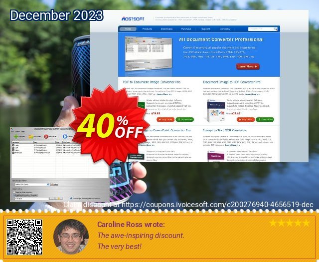 Aostsoft PowerPoint to PDF Converter luar biasa penawaran waktu Screenshot