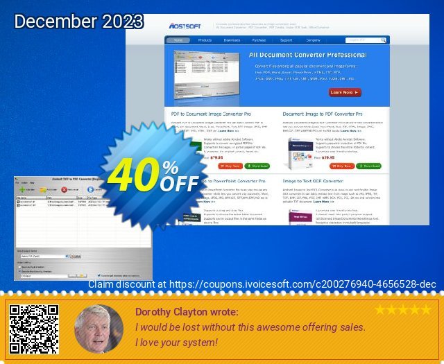 Aostsoft TIFF to PDF Converter discount 40% OFF, 2024 World Ovarian Cancer Day offering sales. Aostsoft TIFF to PDF Converter Stunning offer code 2024