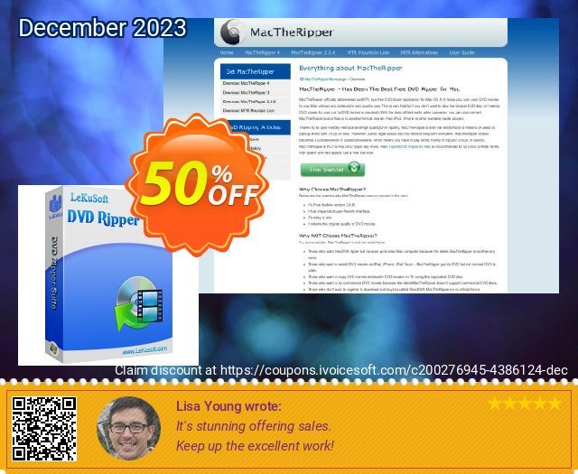 LeKuSoft DVD Ripper Suite yg mengagumkan penawaran promosi Screenshot