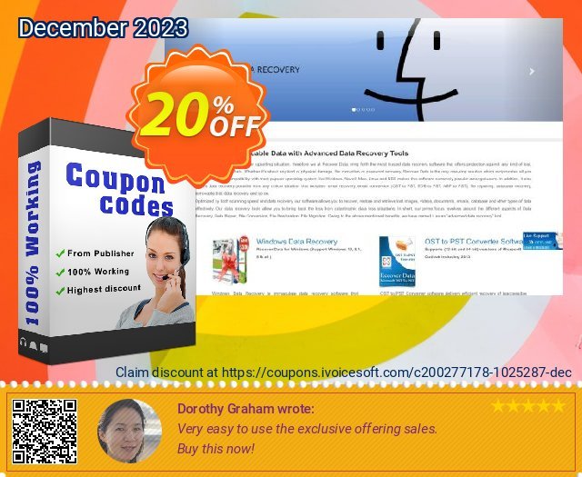 Recover Data for MS Outlook - Personal License faszinierende Außendienst-Promotions Bildschirmfoto