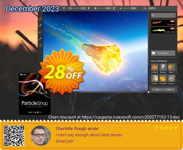 Corel ParticleShop (Photoshop brush plugin) discount 28% OFF, 2022 National Hiking Day promo sales. 28% OFF Corel ParticleShop 2022