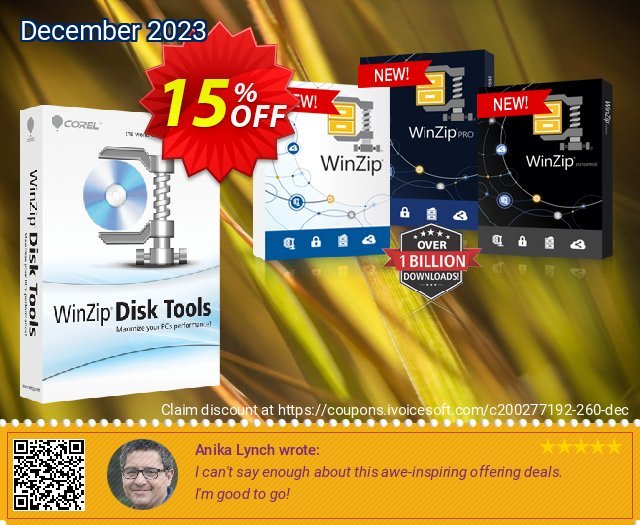 WinZip Disk Tools atemberaubend Außendienst-Promotions Bildschirmfoto