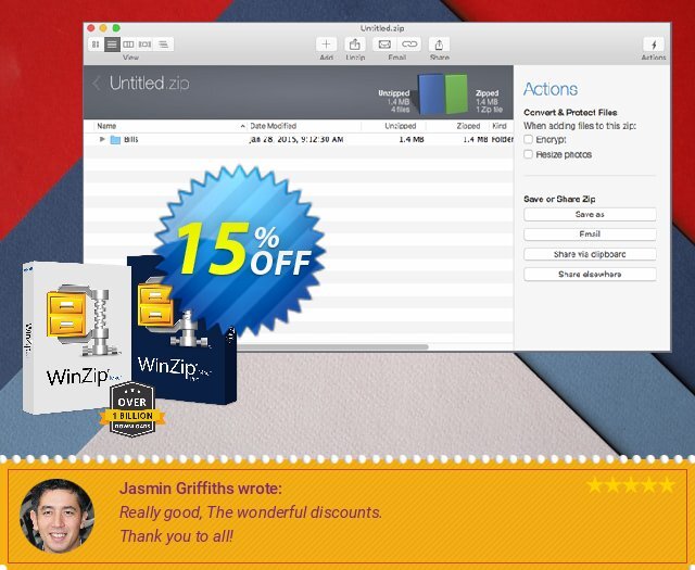 WinZip for Mac 10 Pro  훌륭하   세일  스크린 샷