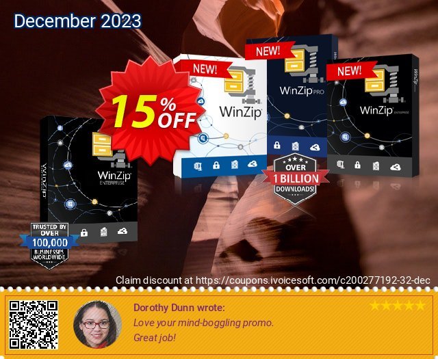 WinZip 25 Enterprise discount 15% OFF, 2022 Xmas Day promo. 10% OFF WinZip 24 Enterprise 2022