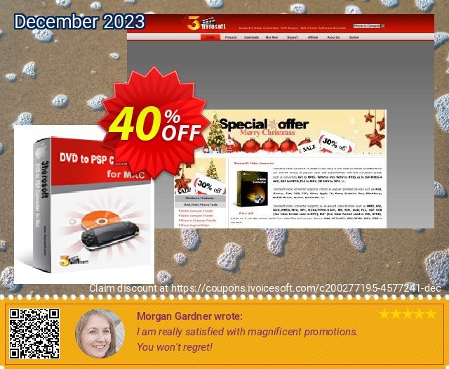 3herosoft DVD to PSP Converter for Mac mengherankan voucher promo Screenshot