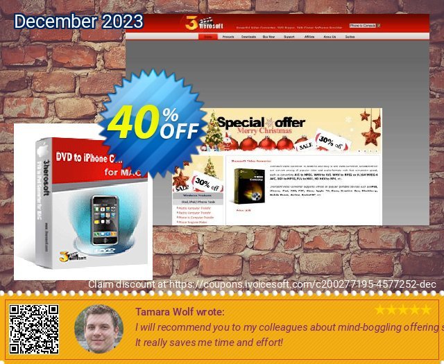 3herosoft DVD to iPhone Converter for Mac erstaunlich Preisnachlass Bildschirmfoto