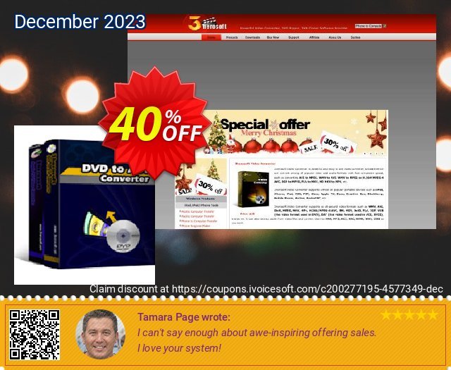 3herosoft DVD to AVI Suite teristimewa penawaran promosi Screenshot