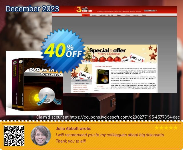 3herosoft DVD to WMV Suite wunderschön Außendienst-Promotions Bildschirmfoto