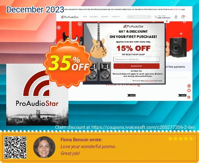 ProAudioStar - On already discounted gear geniale Preisnachlass Bildschirmfoto