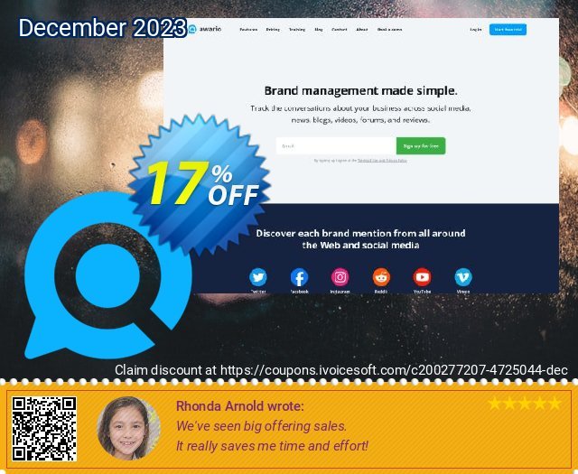 Awario Enterprise (Yearly) discount 17% OFF, 2022 Spring promotions. Awario Enterprise Imposing discounts code 2022