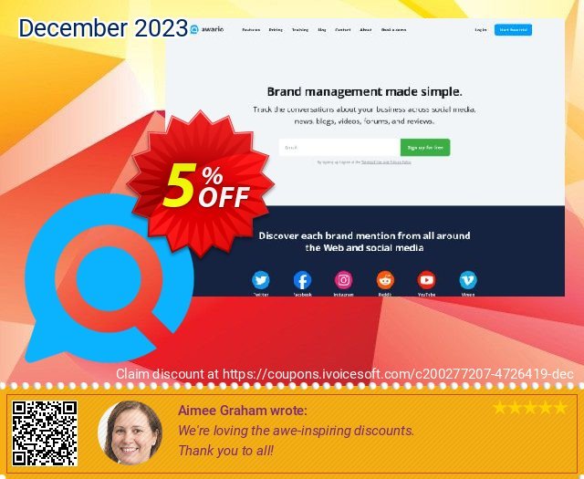 Awario Pro discount 5% OFF, 2024 World Backup Day promo. Awario Pro Awesome deals code 2024