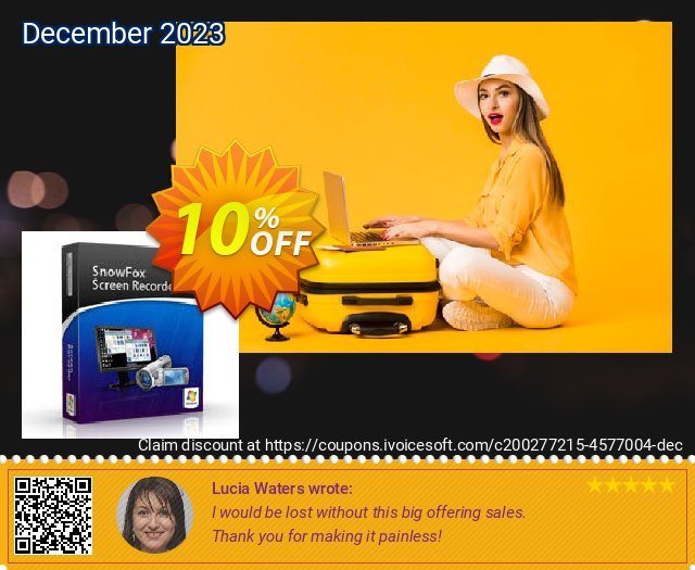 SnowFox Screen Recorder discount 10% OFF, 2022 New Year's Weekend offering sales. SnowFox Screen Recorder Amazing deals code 2022