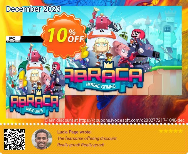 ABRACA Imagic Games PC discount 10% OFF, 2024 World Heritage Day offering sales. ABRACA Imagic Games PC Deal